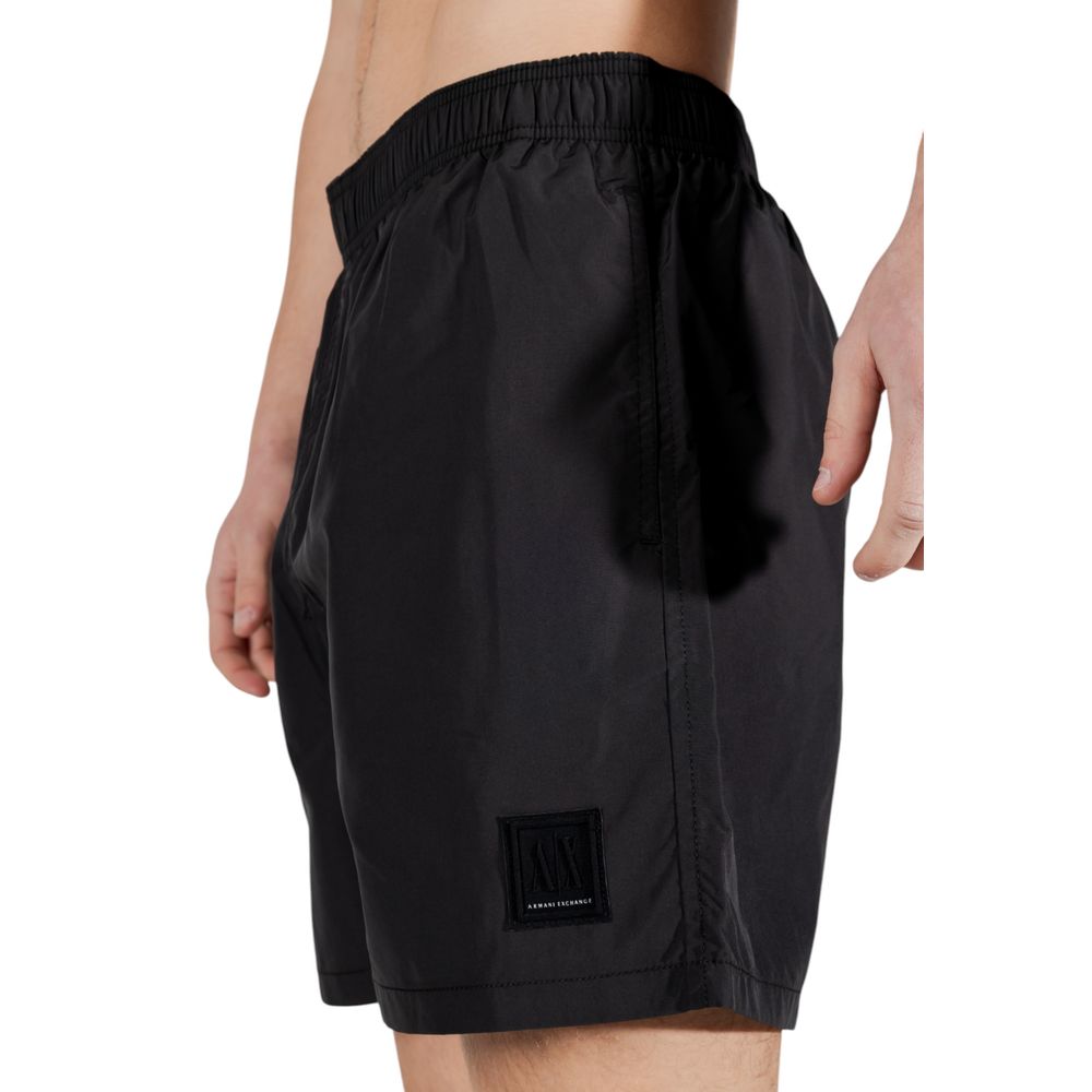 Armani Exchange Badehose aus schwarzem Polyester