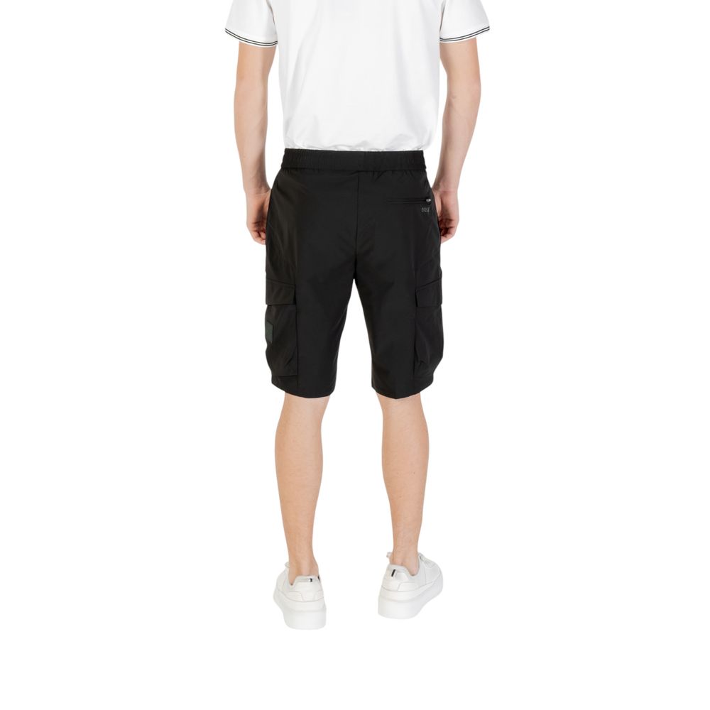 Hugo Boss Schwarze Polyester-Bermuda-Shorts
