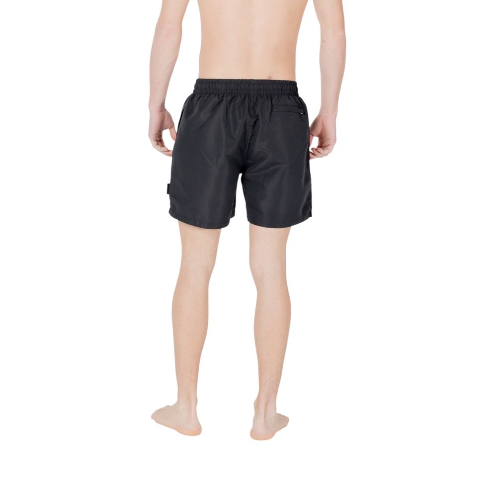 EA7 Emporio Armani Schwarze Badeshorts aus Polyester