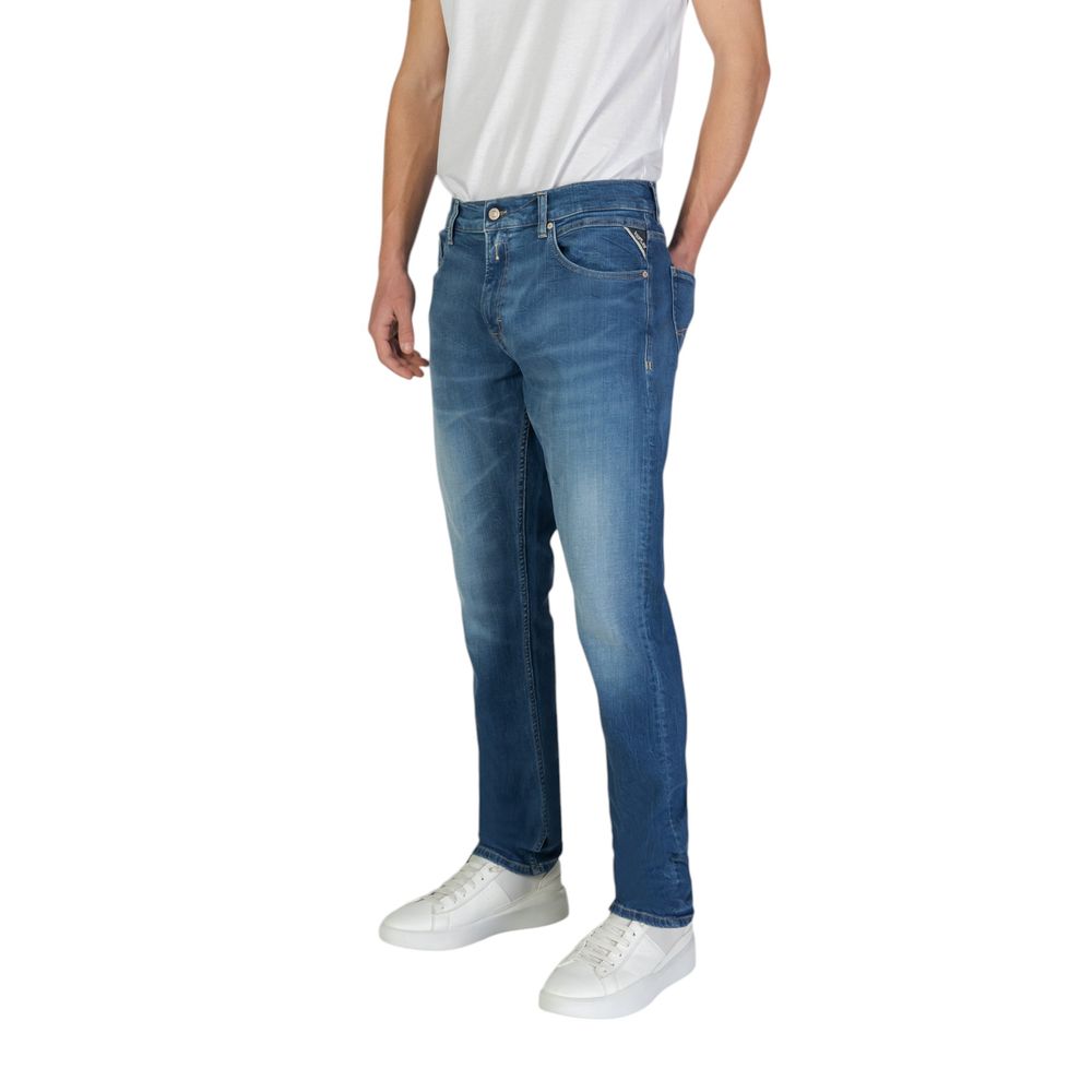 Replay Blaue Slim-Fit-Jeans aus Baumwolle