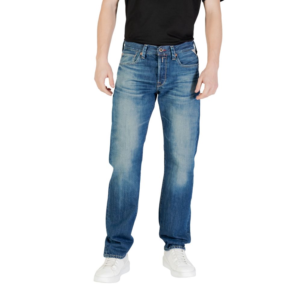 Replay Blaue Baumwolljeans mit Relaxed Fit