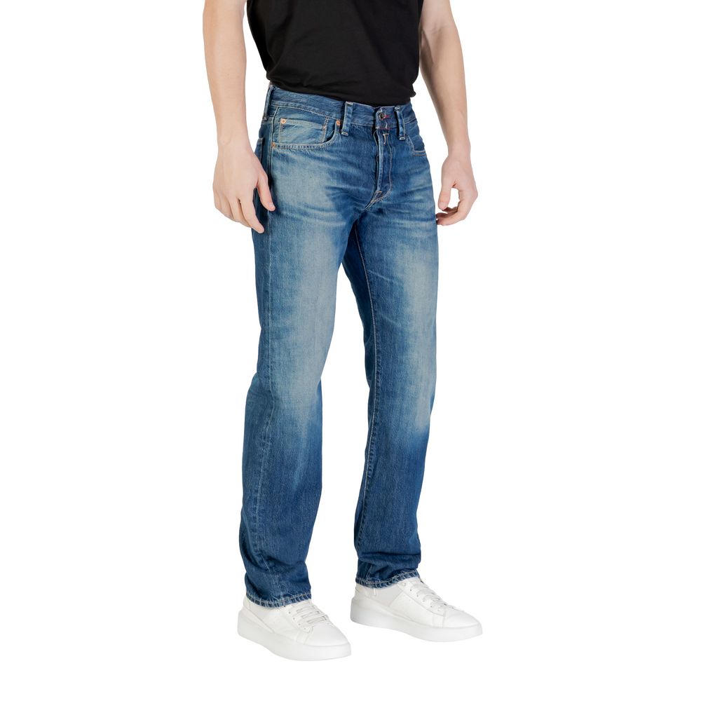 Replay Blaue Baumwolljeans mit Relaxed Fit
