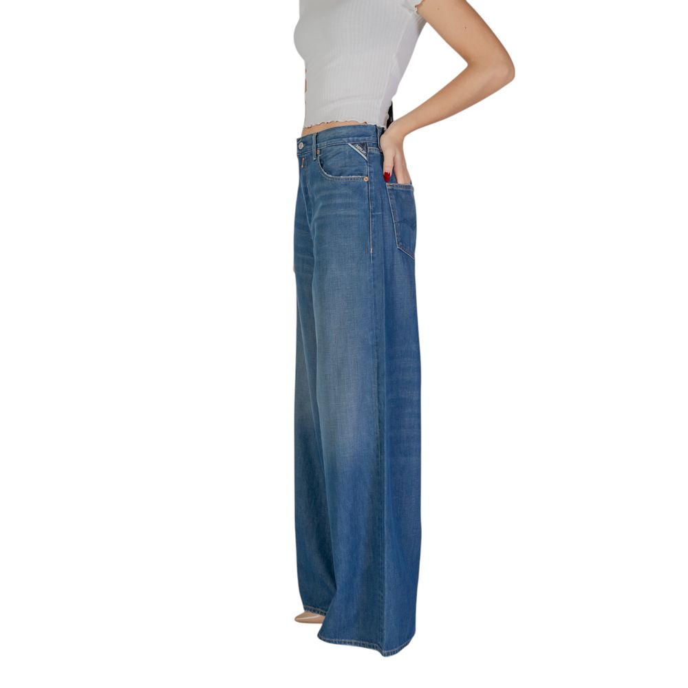 Replay Blaue Baumwoll-Bootcut-Jeans