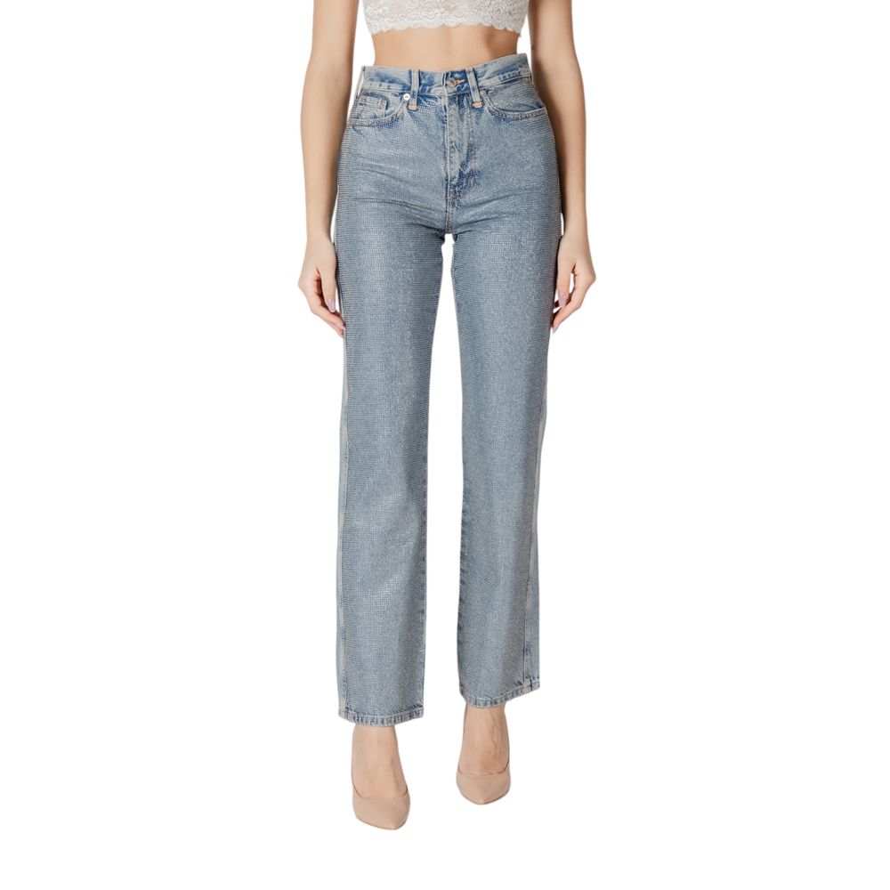 Only Blaue Baumwoll-Mom-Jeans