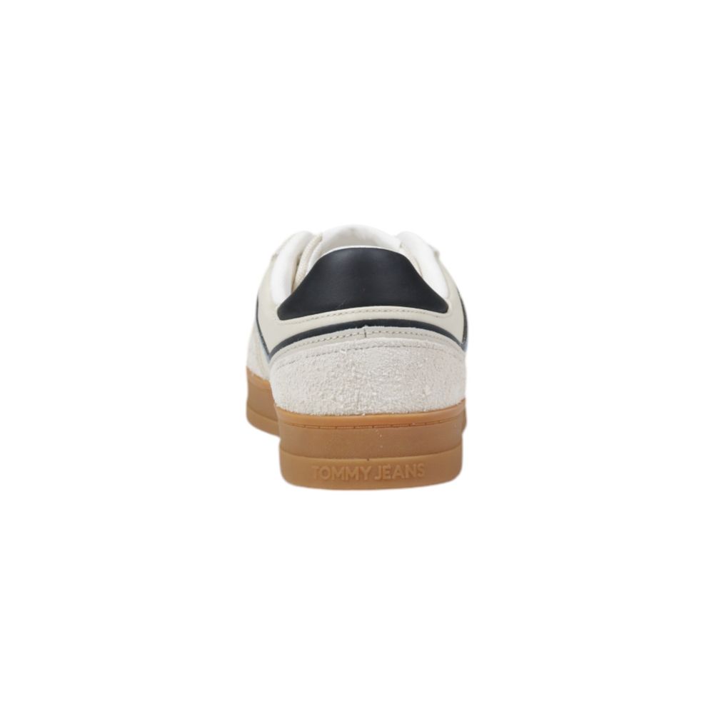 Tommy Hilfiger Jeans Cremefarbene Leder-Sneaker