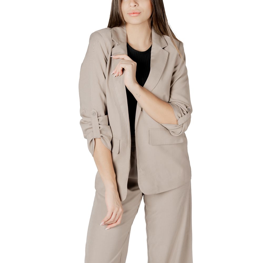 Only Beige Viskose-Blazer