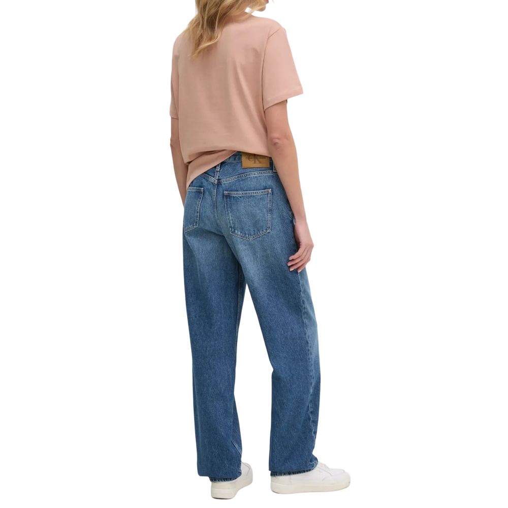 Calvin Klein Jeans Blaue Mom-Jeans aus Baumwolle