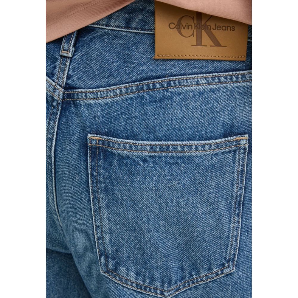 Calvin Klein Jeans Blaue Mom-Jeans aus Baumwolle
