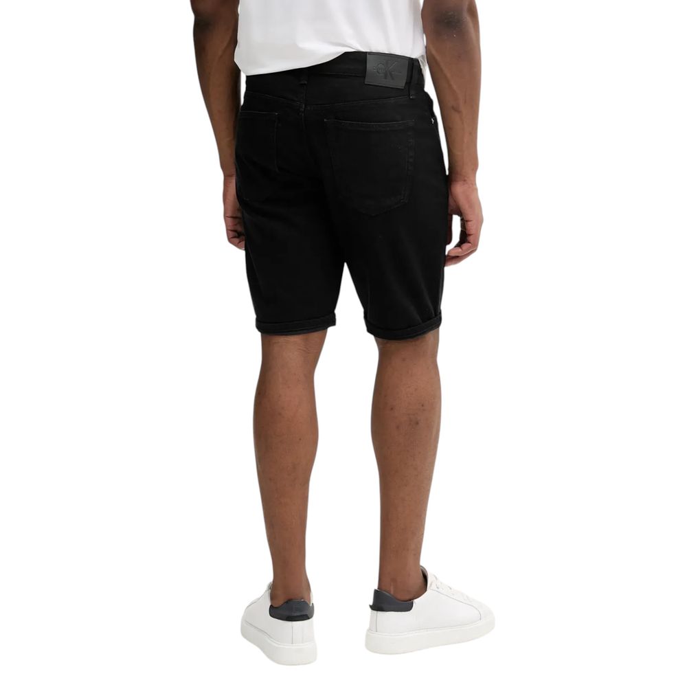 Calvin Klein Jeans Schwarze Baumwoll-Bermudas
