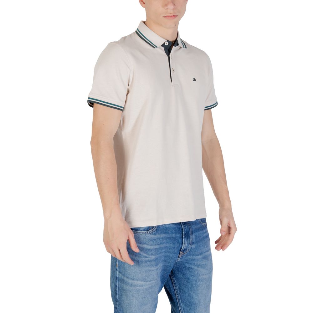Jack Jones Beigefarbenes Baumwoll-Poloshirt