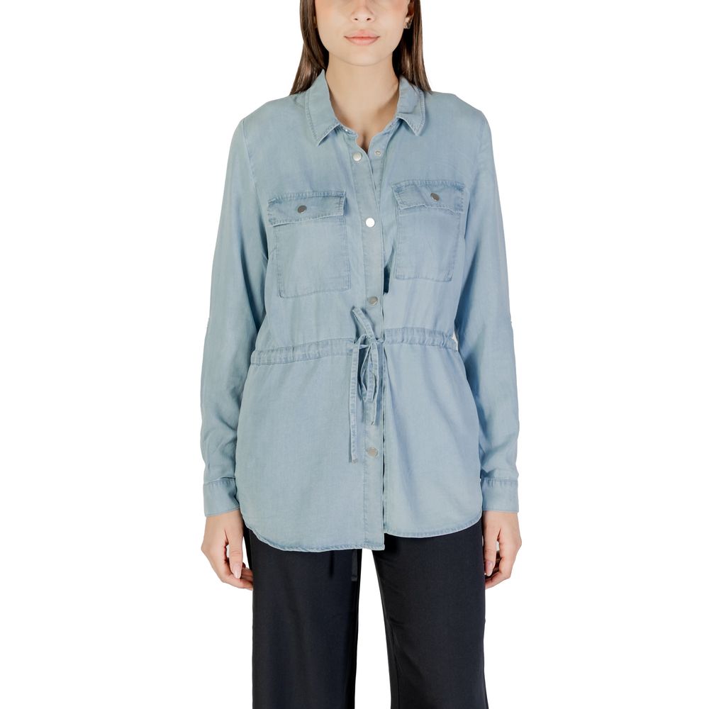 Only Hellblaue Bluse aus Tencel