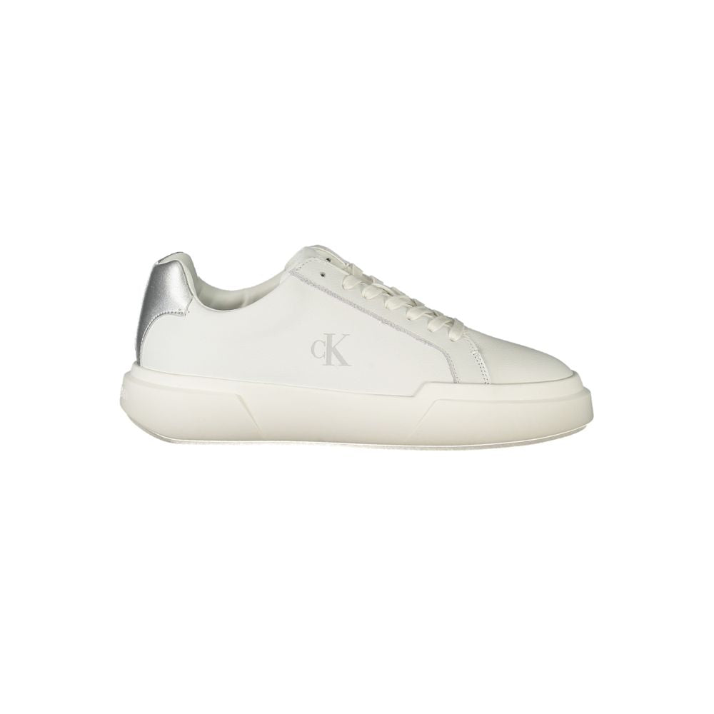 Baskets Calvin Klein en cuir blanc pour femmes