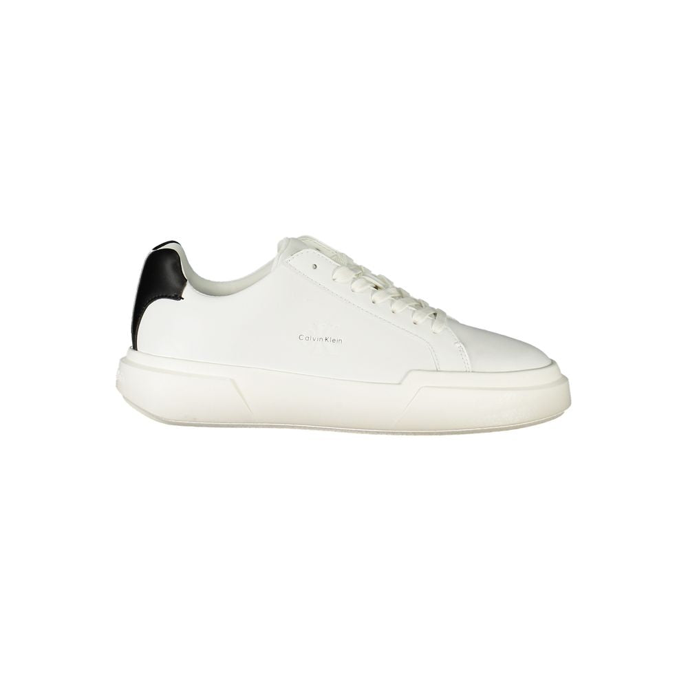 Baskets Calvin Klein en cuir blanc pour femmes