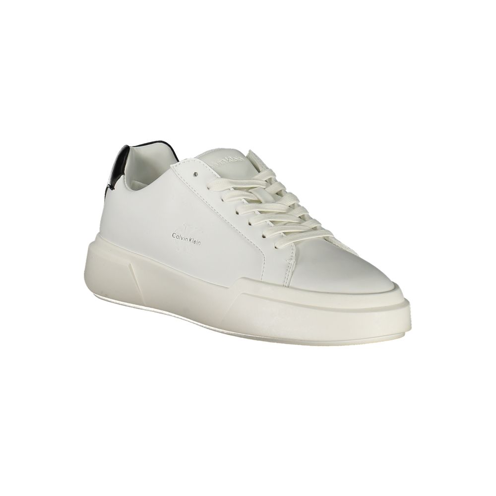 Baskets Calvin Klein en cuir blanc pour femmes
