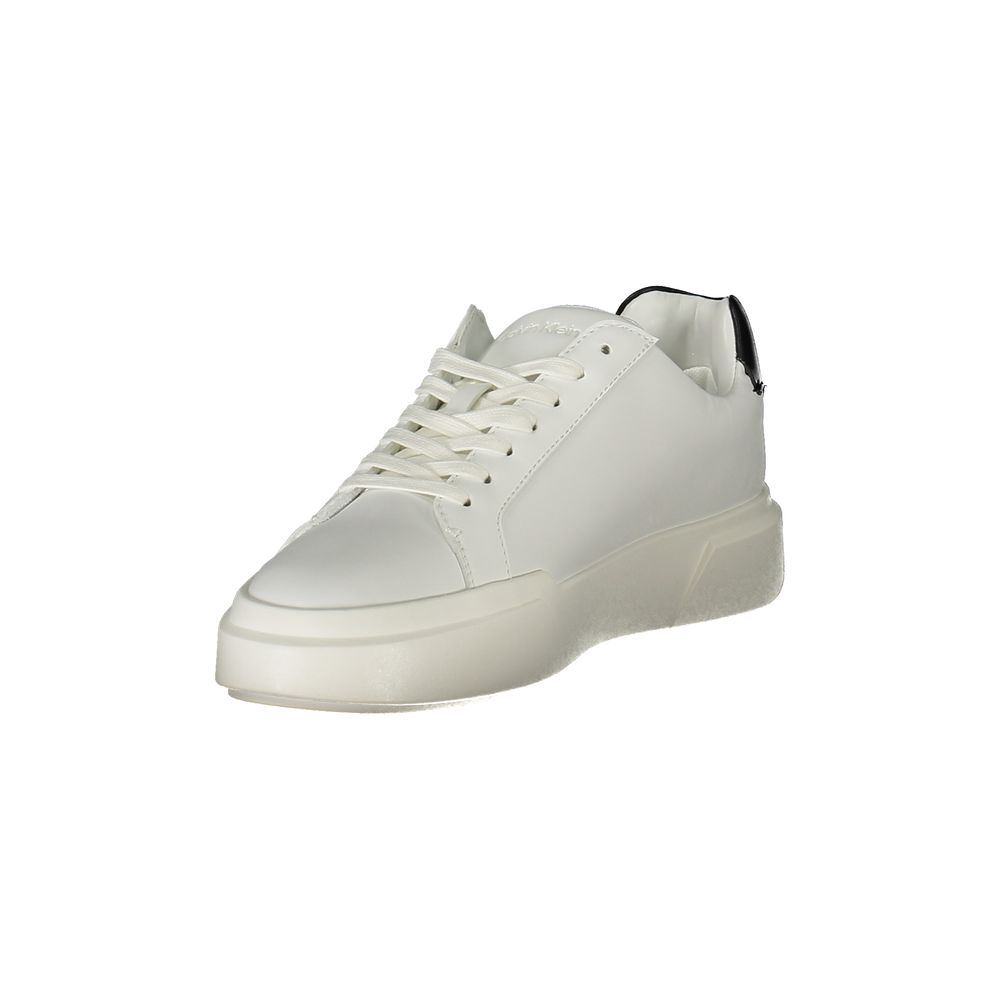 Baskets Calvin Klein en cuir blanc pour femmes