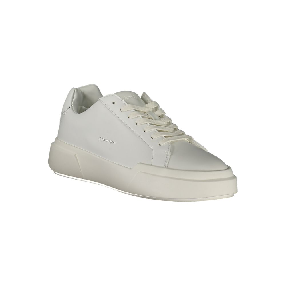 Baskets Calvin Klein en cuir blanc pour femmes