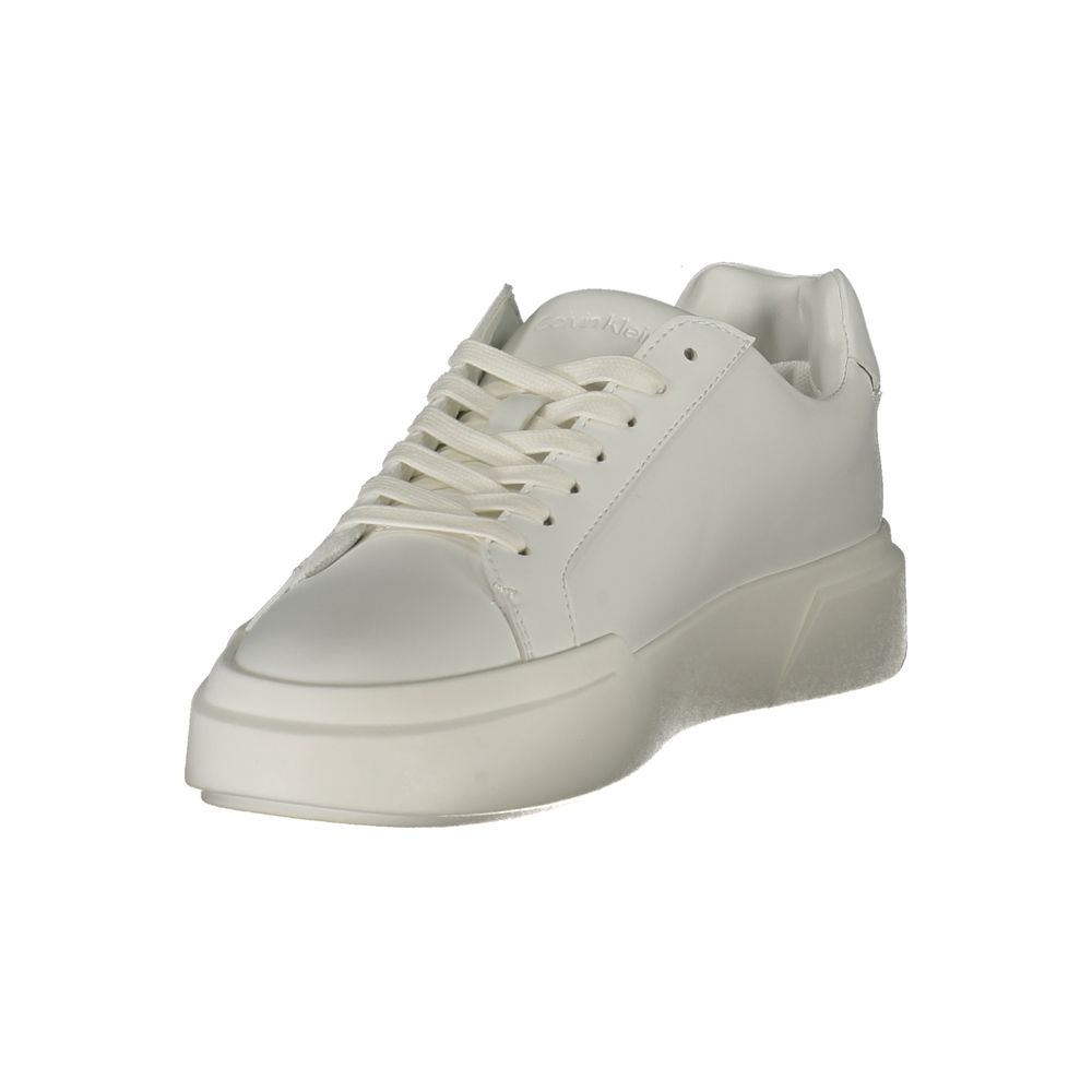 Baskets Calvin Klein en cuir blanc pour femmes