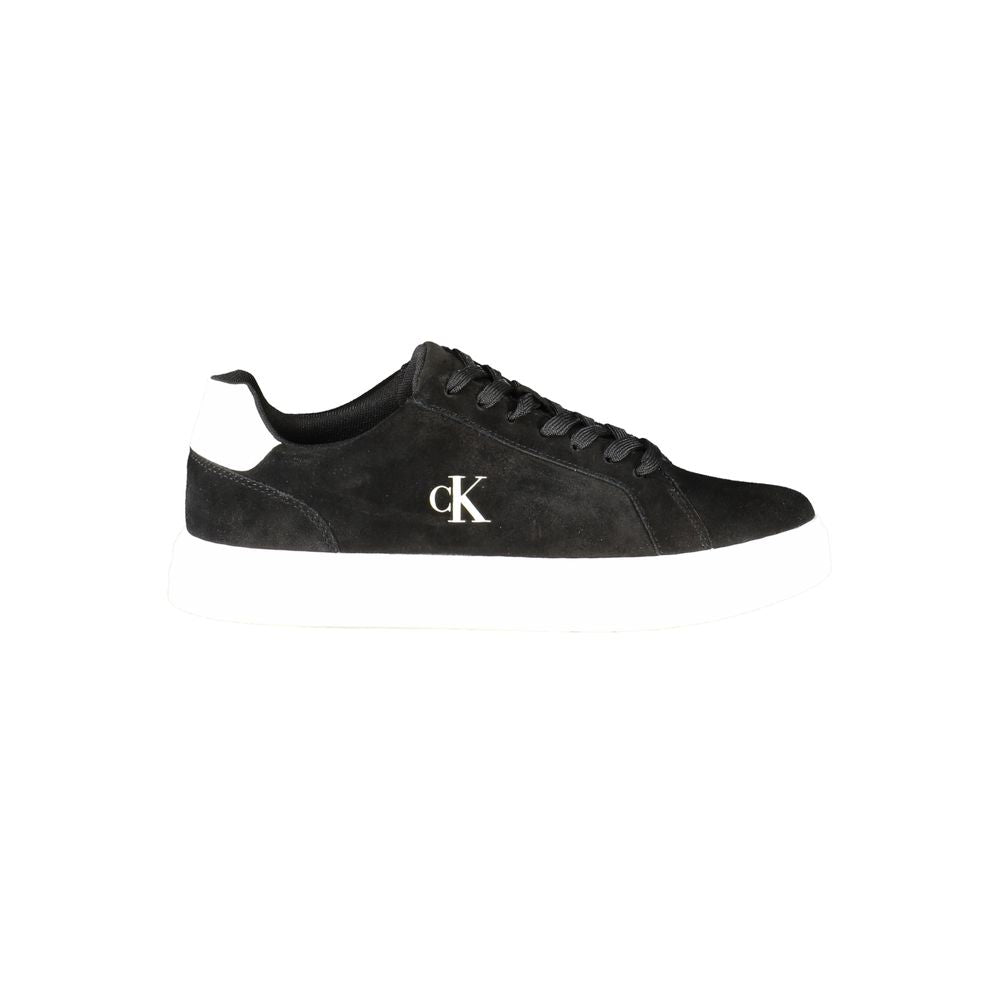 Calvin Klein Schwarzes Leder Herren Sneaker