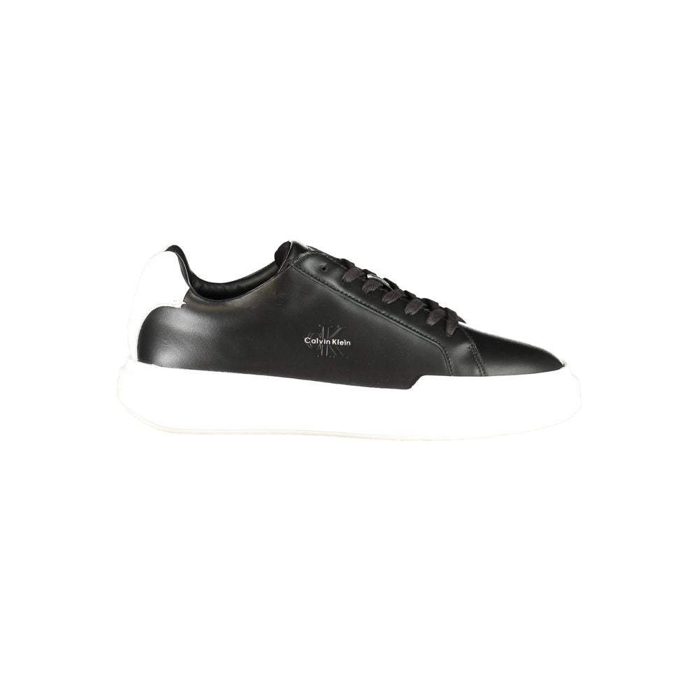 Calvin Klein Schwarzes Leder Herren Sneaker