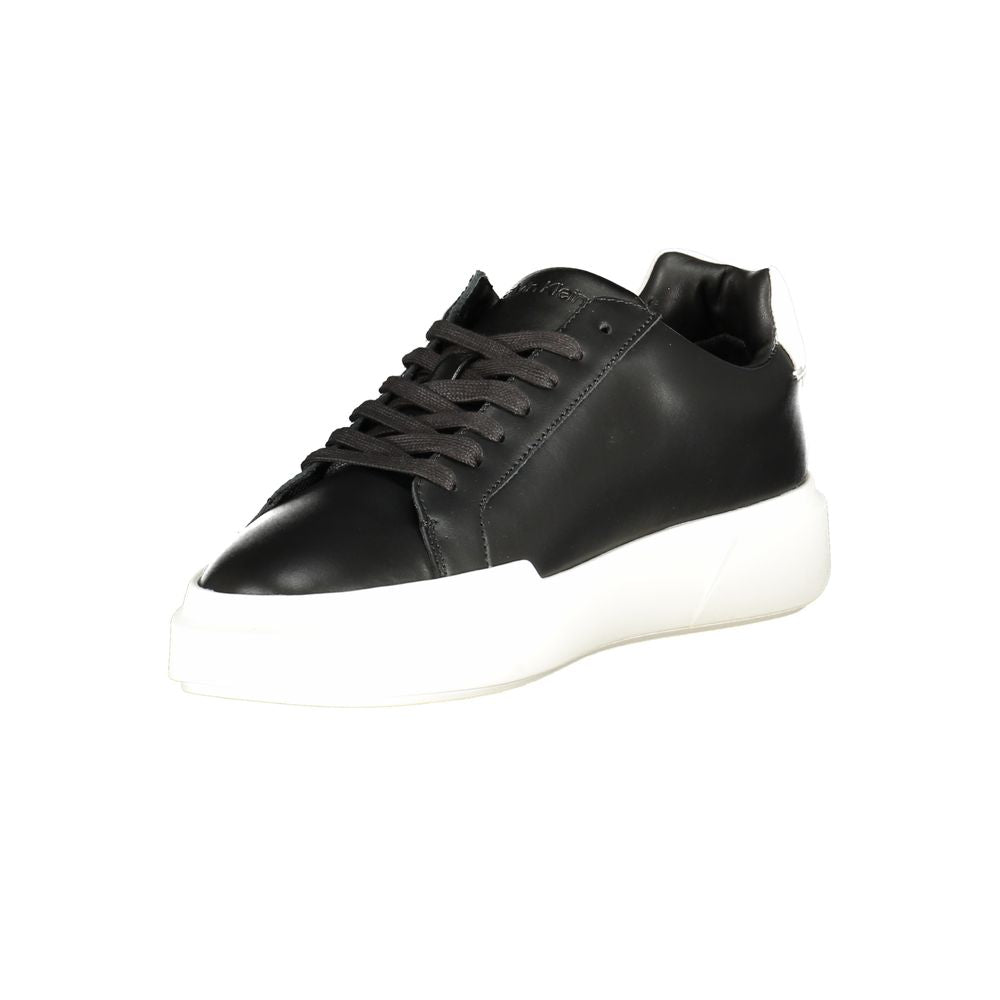 Calvin Klein Schwarzes Leder Herren Sneaker