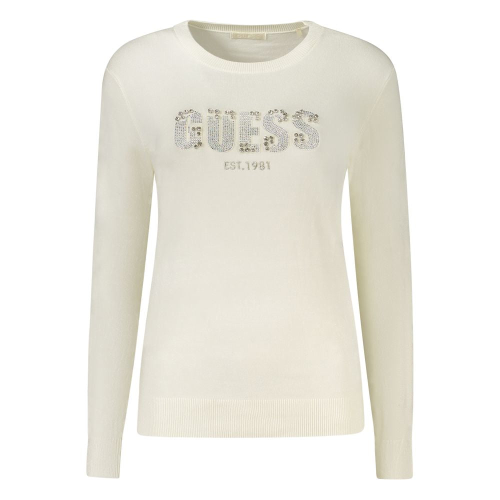 Guess Jeans Weißer Viskose Pullover für Frauen