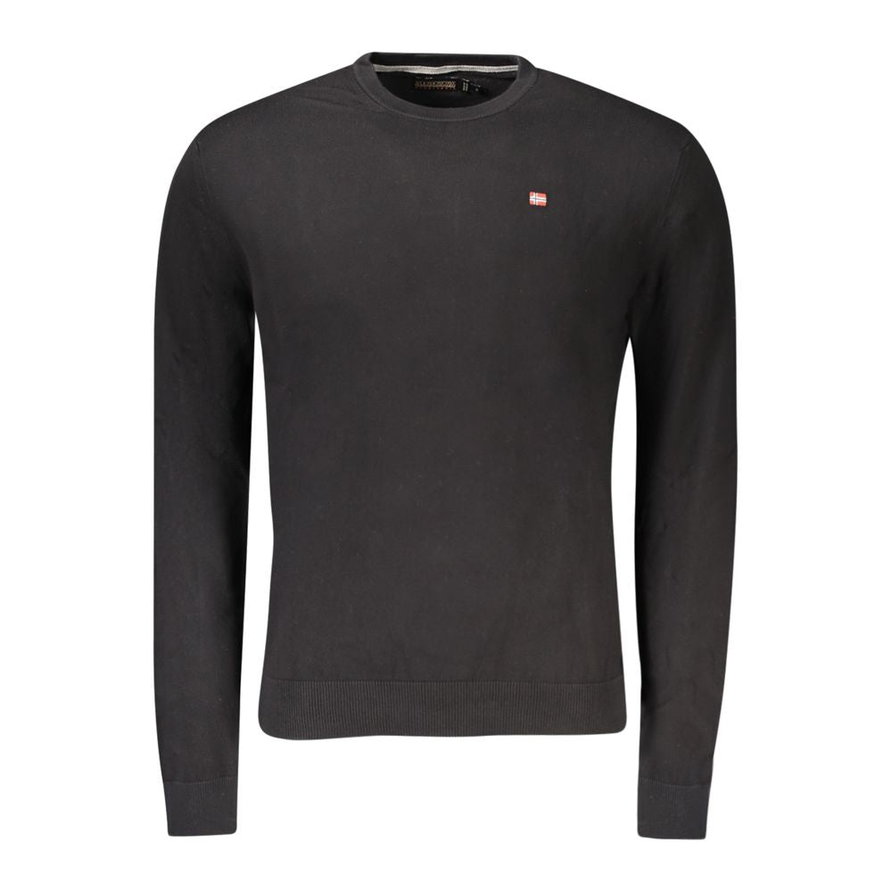Napapijri Schwarzer Baumwollpullover für Männer