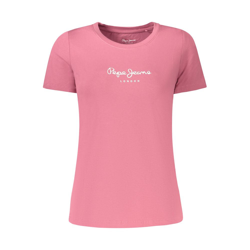 Pepe Jeans Rosa T-Shirt aus Baumwolle