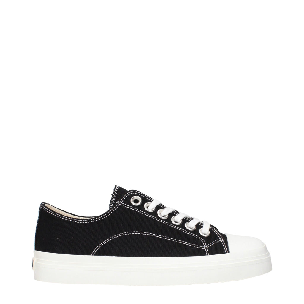 Moschino Schwarze Stoff-Sneaker mit niedrigem Schaft