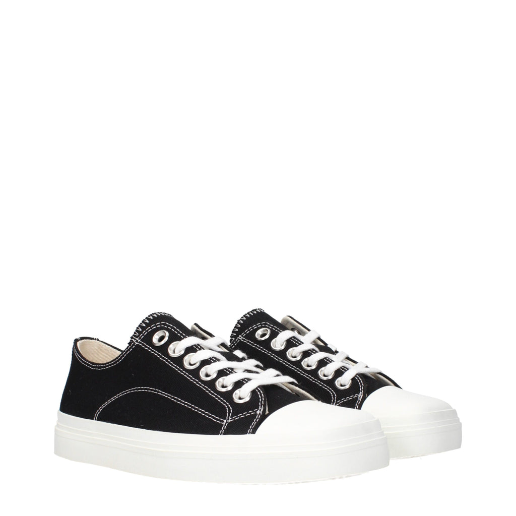 Moschino Schwarze Stoff-Sneaker mit niedrigem Schaft