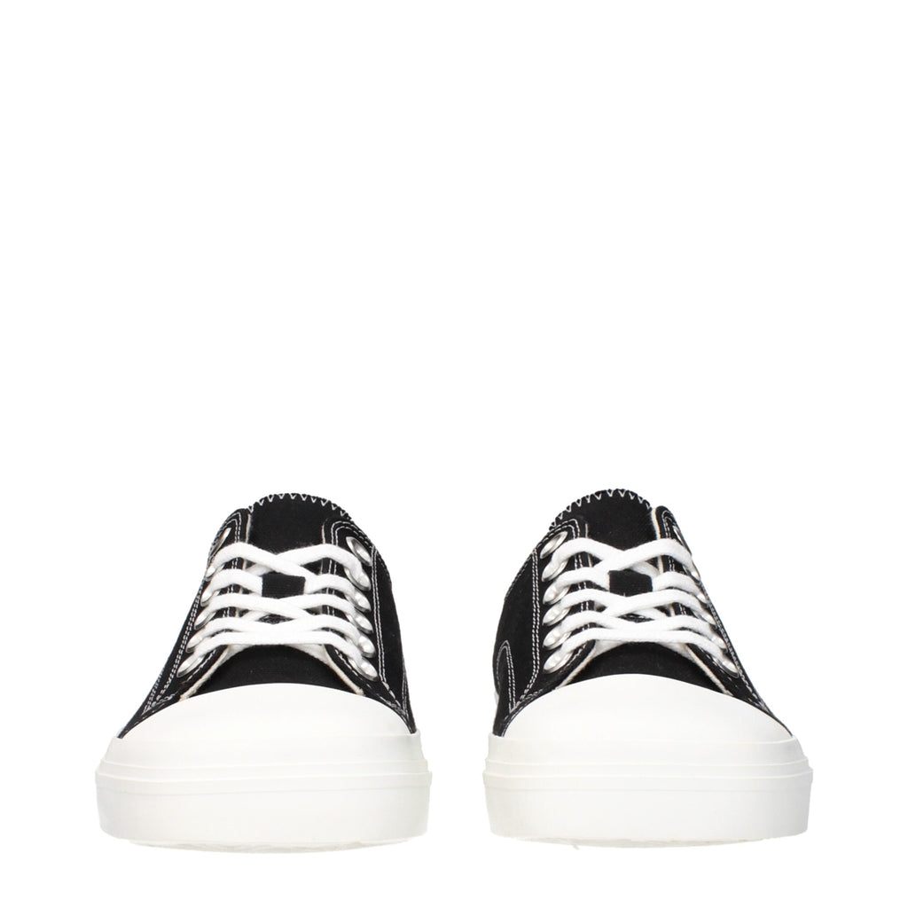 Moschino Schwarze Stoff-Sneaker mit niedrigem Schaft