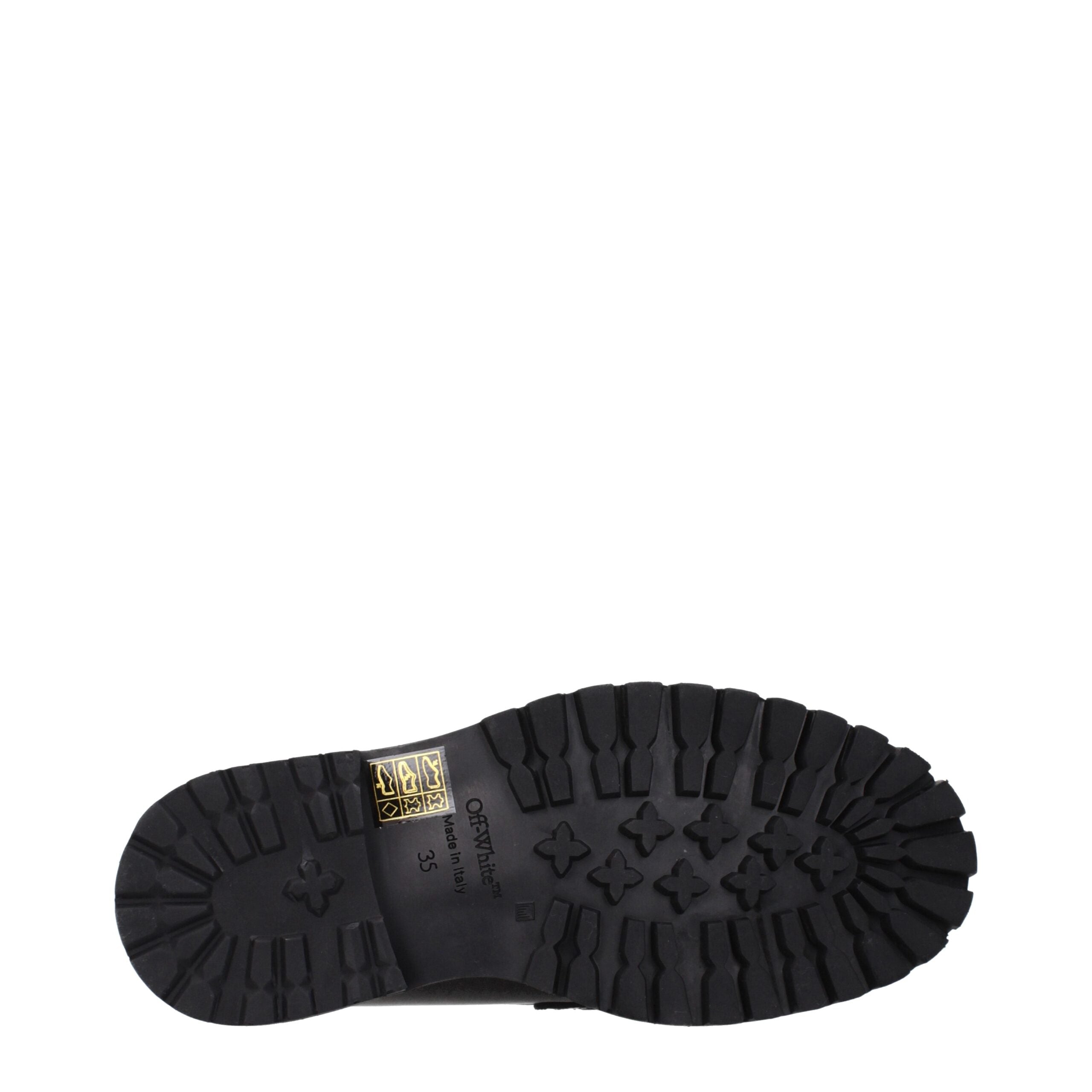 Off-White Schwarze Leder Slipper