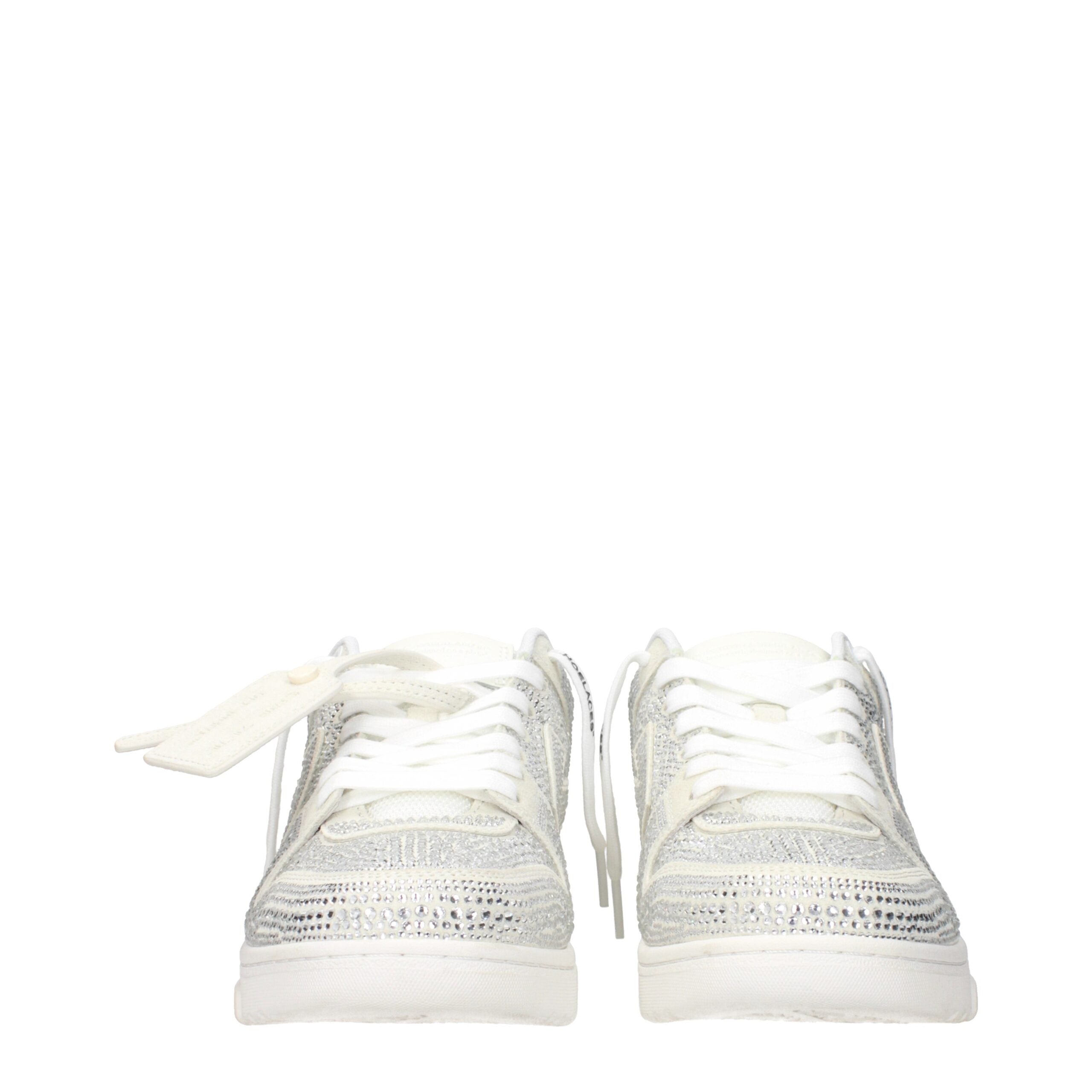 Off-White Beigefarbene Leder-Sneaker mit niedrigem Schaft