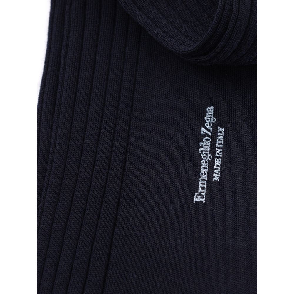 ZEGNA Dunkelblaue Wollsocken