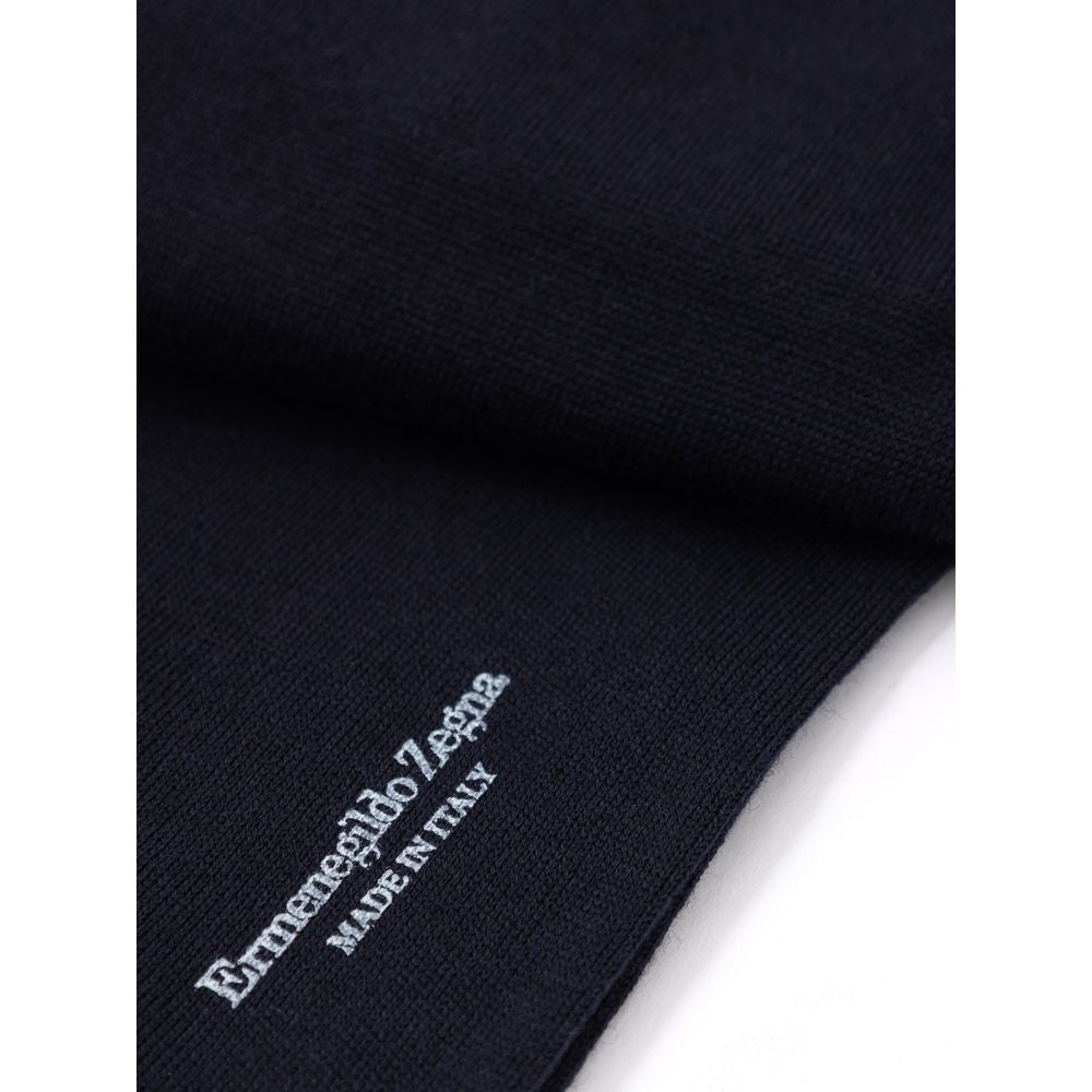 ZEGNA Dunkelblaue Wollsocken