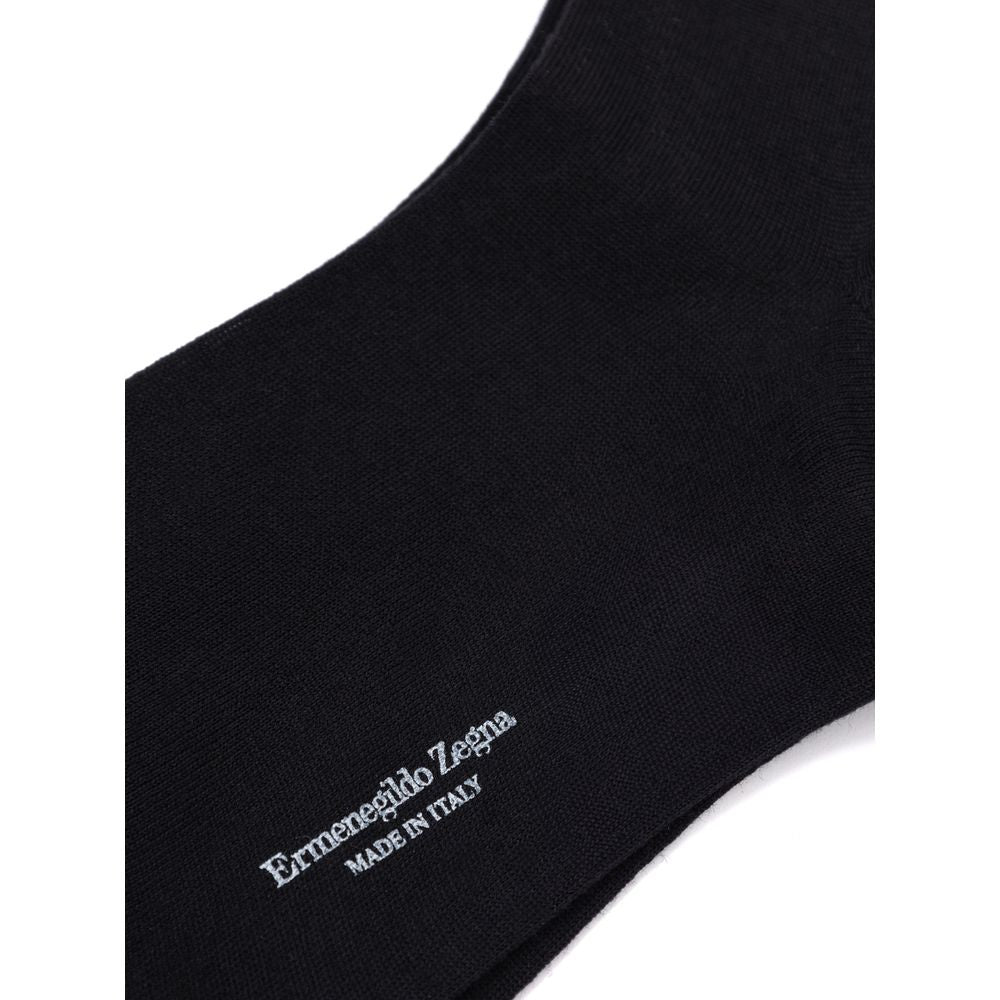ZEGNA Schwarze Wollsocken