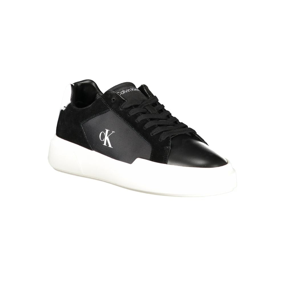 Calvin Klein Schwarzes Leder Herren Sneaker
