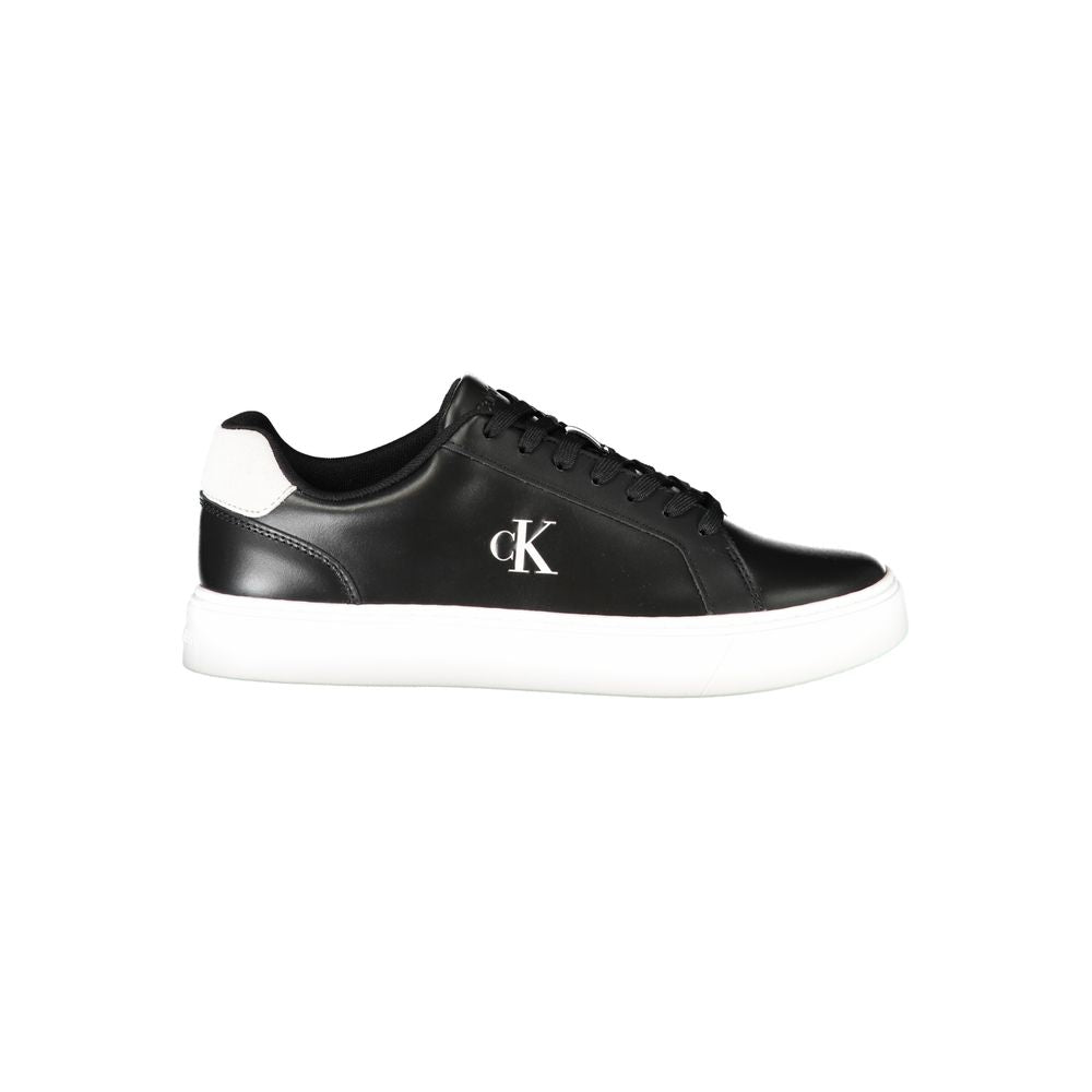 Calvin Klein Schwarzes Leder Herren Sneaker