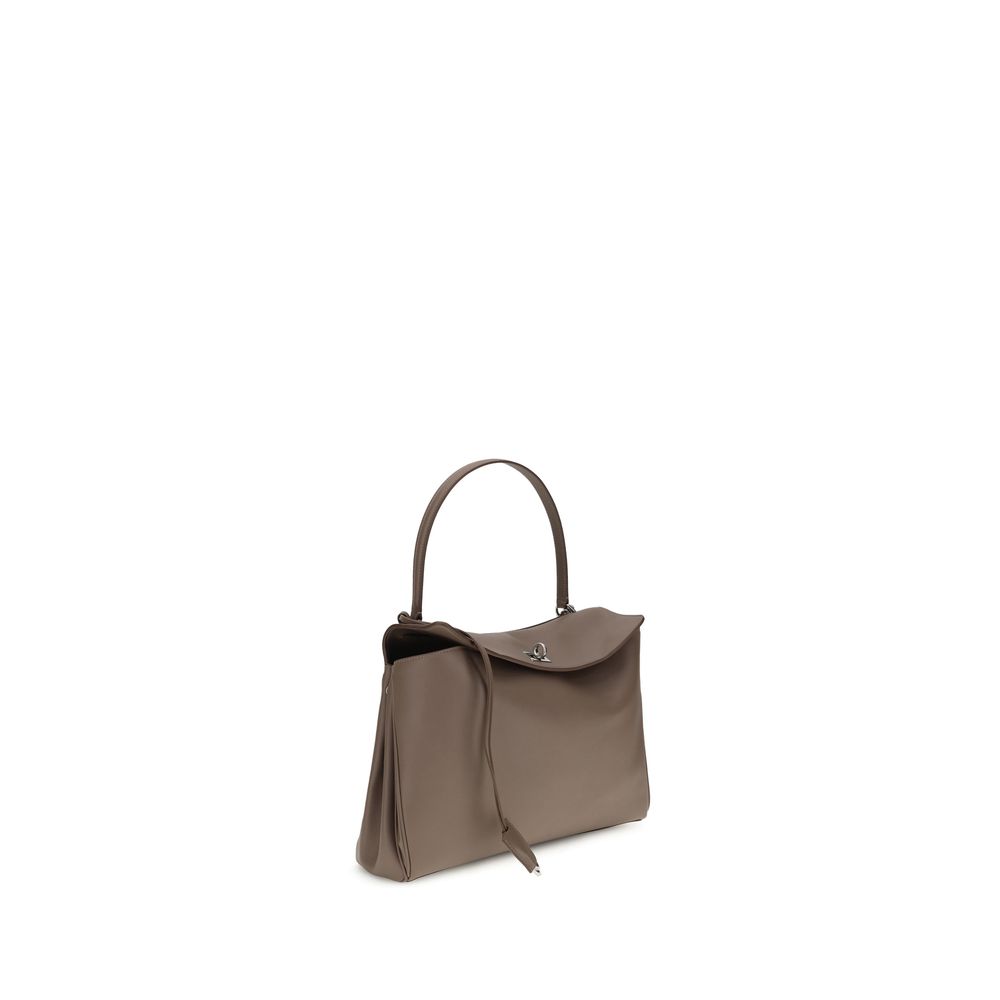 Sac bandoulière Balenciaga Bos Taurus en cuir de veau gris