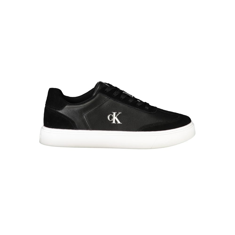 Calvin Klein Schwarzes Leder Herren Sneaker