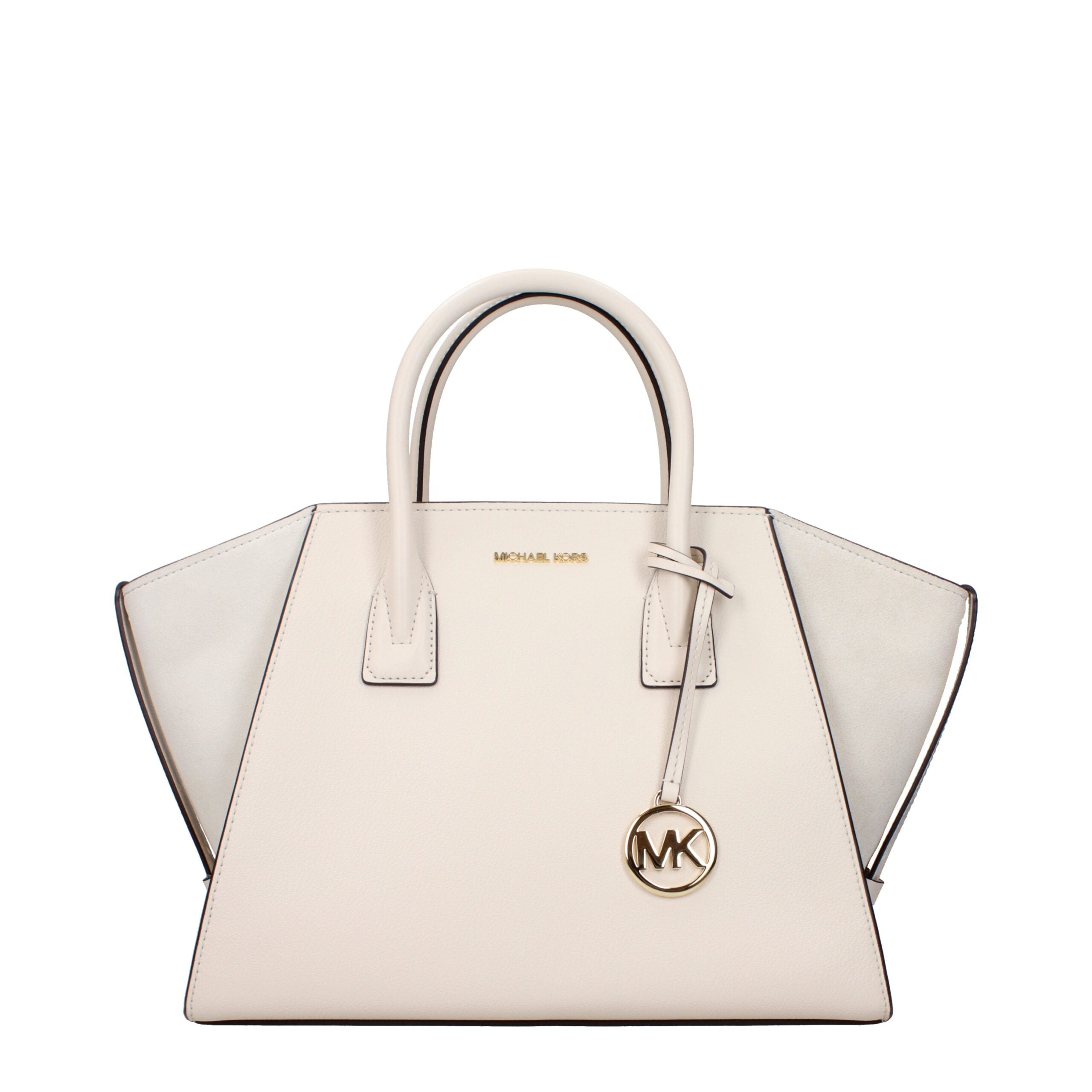 Michael Kors Beigefarbene Lederhandtasche