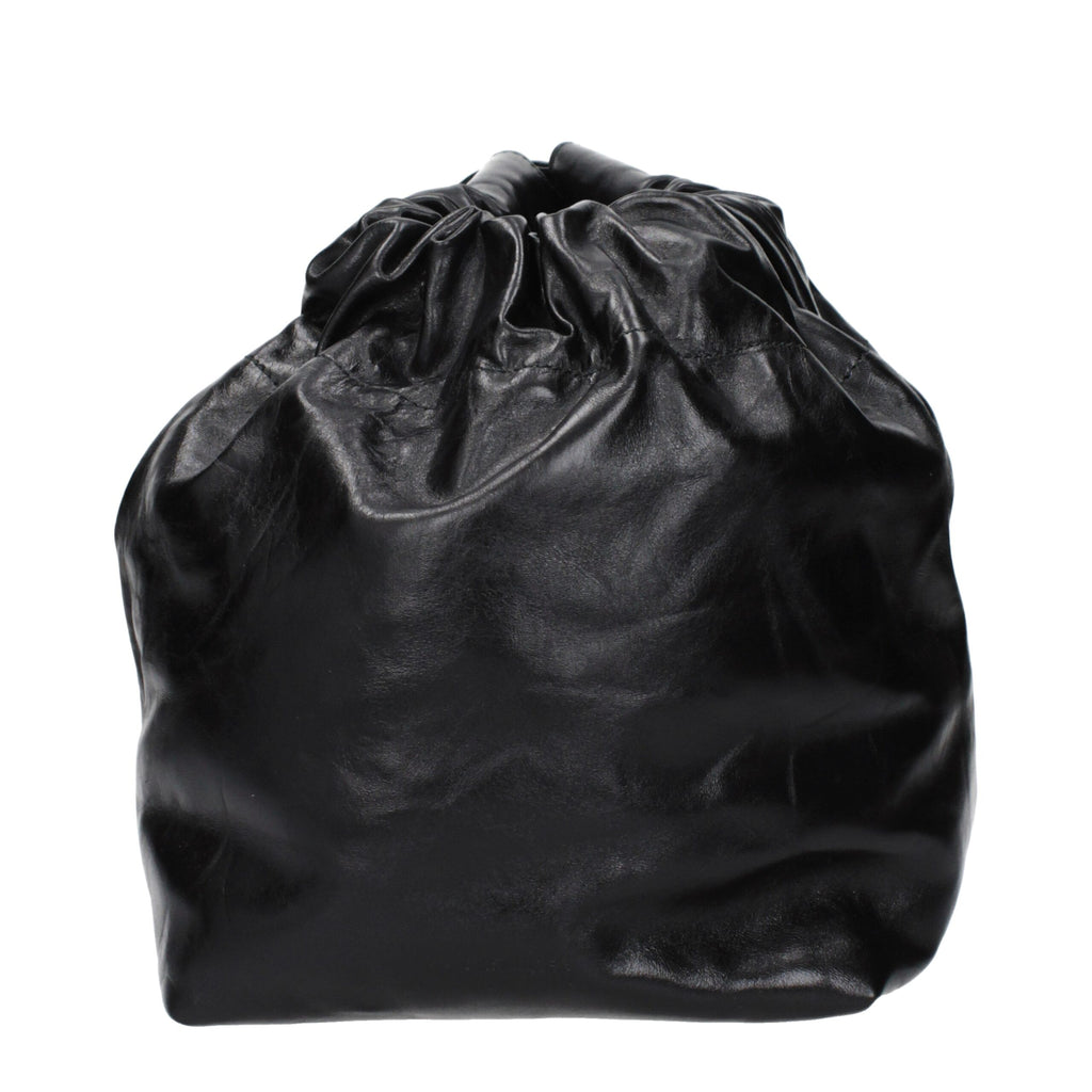 Jil Sander Schwarze Lederhandtasche