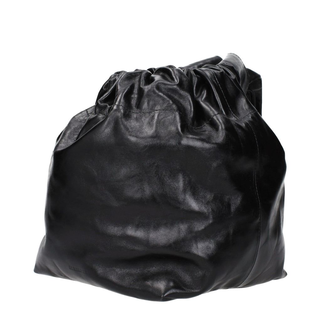 Jil Sander Schwarze Lederhandtasche