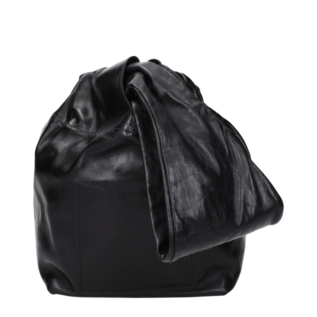 Jil Sander Schwarze Lederhandtasche