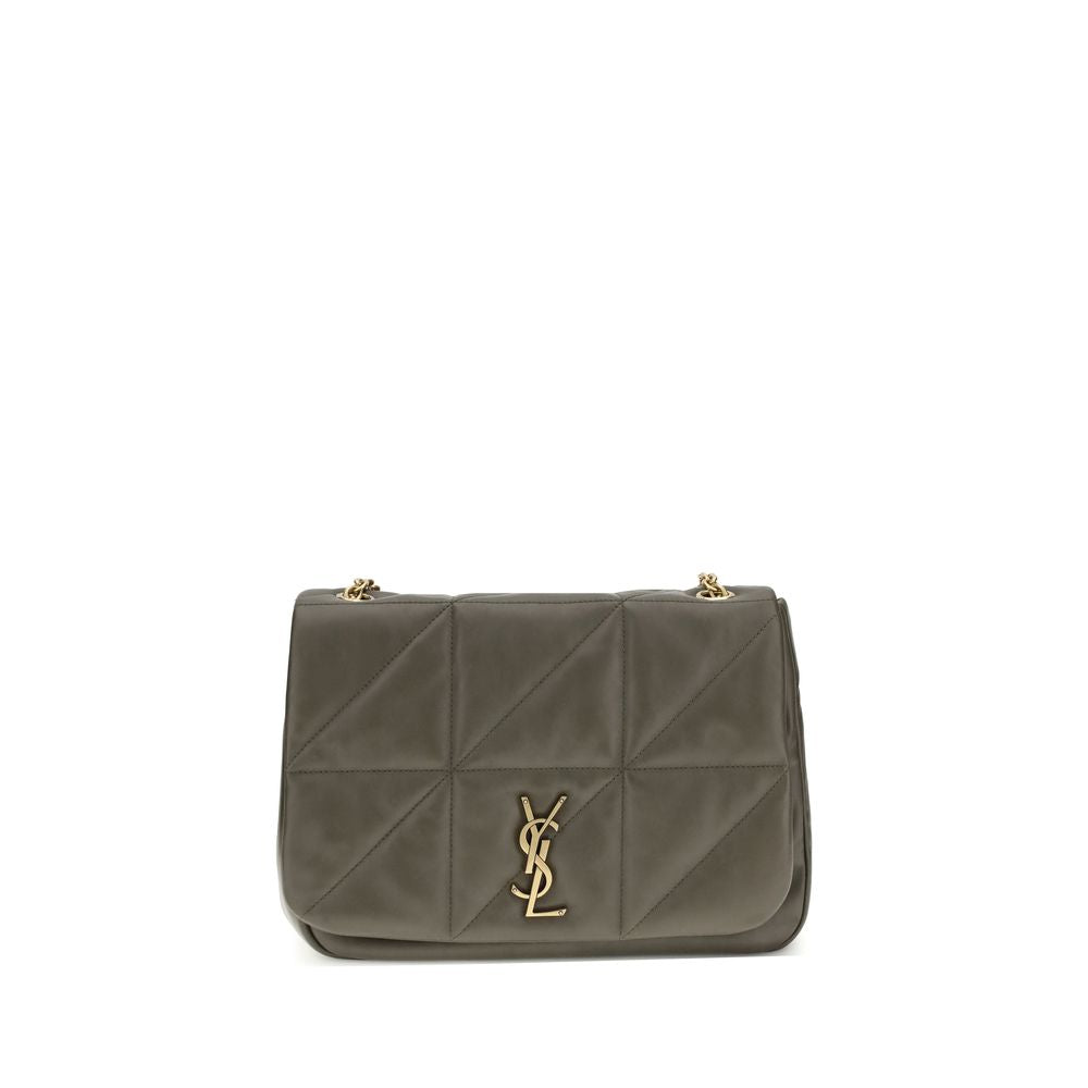 Saint Laurent Grüne Kalbshaut Bos Taurus Schultertasche