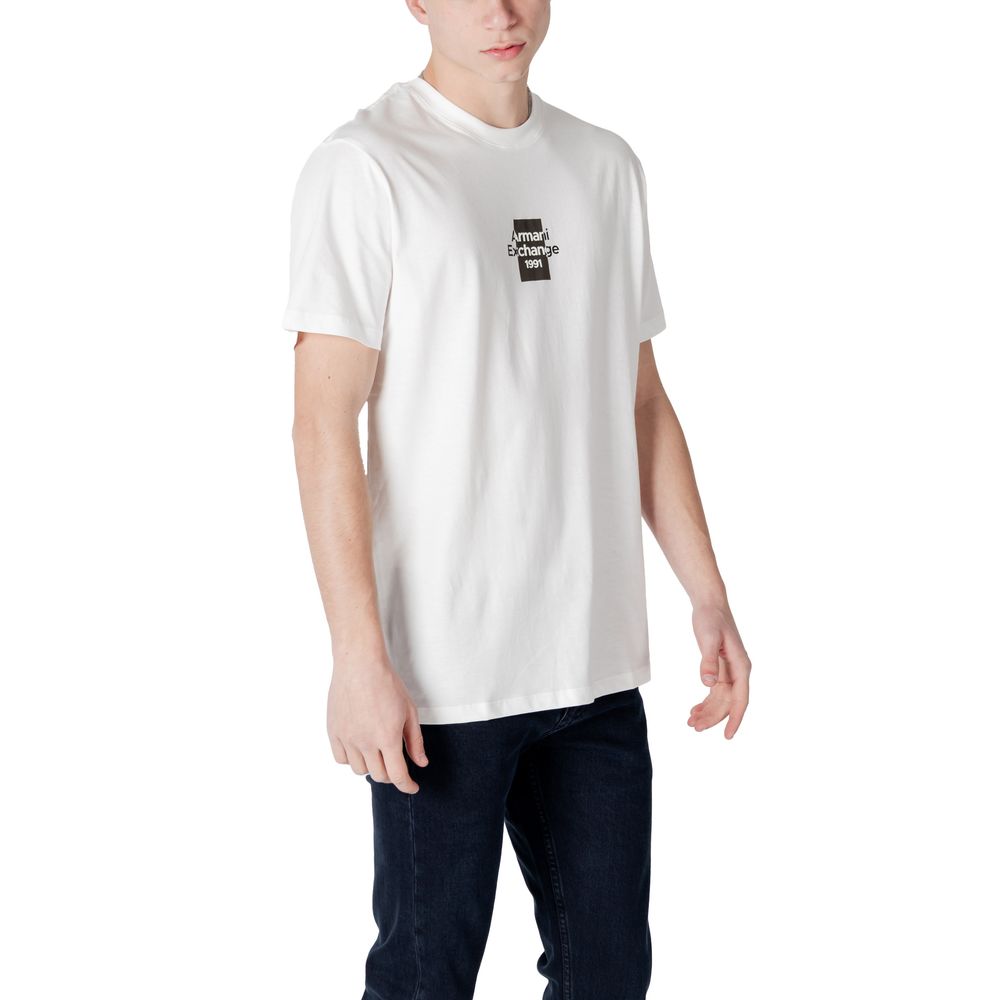 Armani Exchange Weißes Baumwoll-T-Shirt