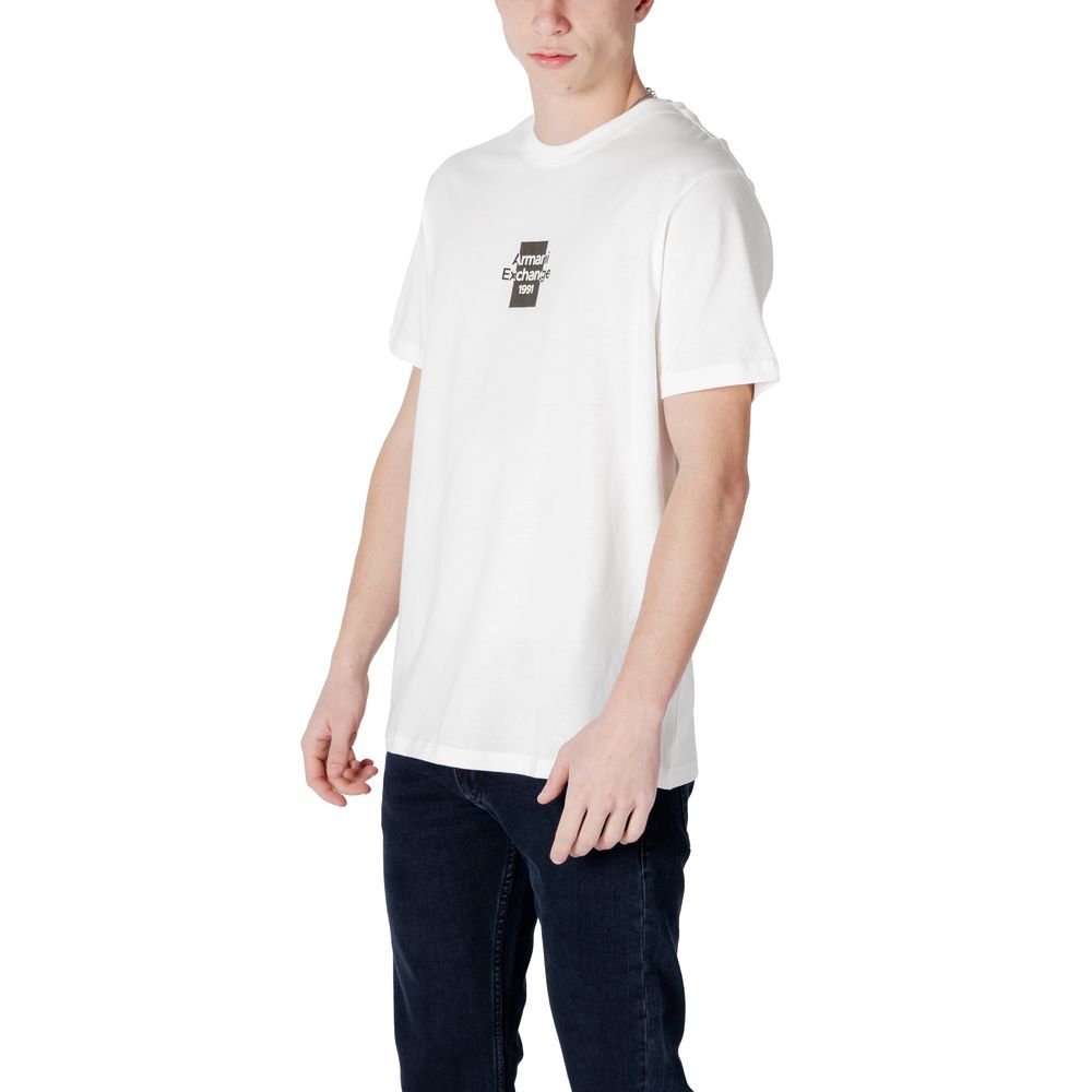 Armani Exchange Weißes Baumwoll-T-Shirt