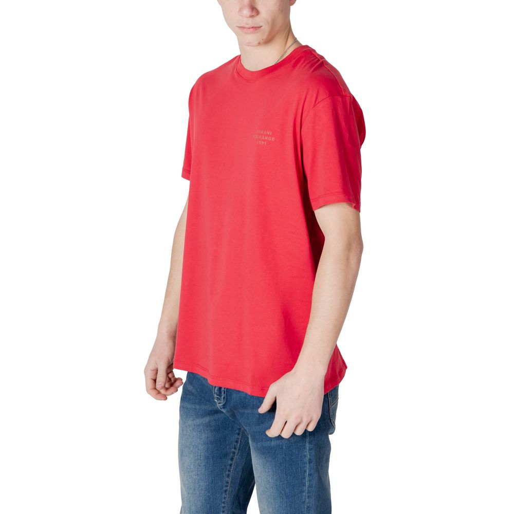 T-shirt en coton rouge Armani Exchange