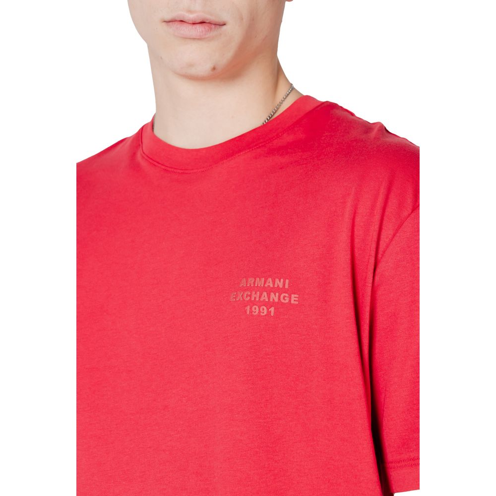 T-shirt en coton rouge Armani Exchange