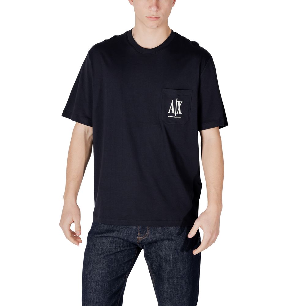 T-shirt en coton bleu Armani Exchange