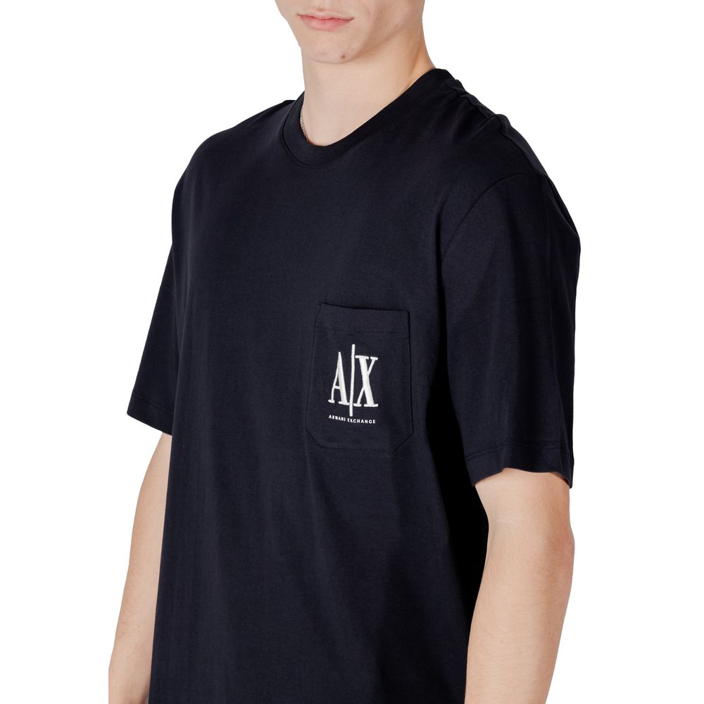 T-shirt en coton bleu Armani Exchange